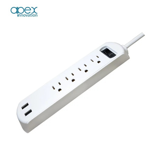 apex 台灣製 USB延長線 120 / 180公分 一開關/四孔插座/ 二孔充電孔/過載保護/自動斷電