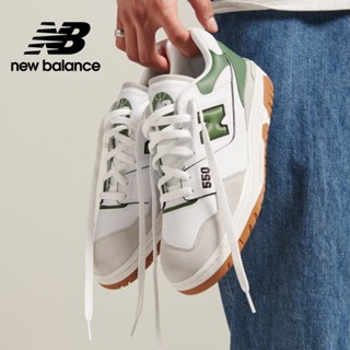 【New Balance】 NB 復古鞋_中性_綠白色_BB550ESB-D楦 550