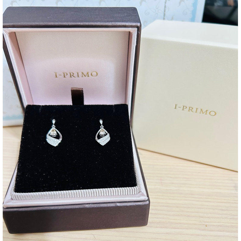 I-primo鑽石針式耳環