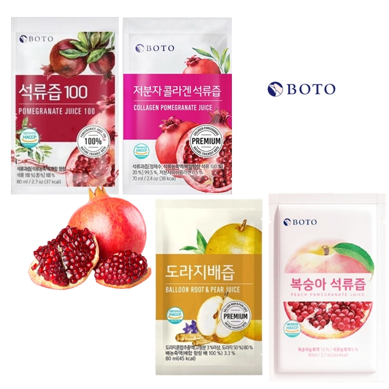 《番薯先生》現貨 韓國 BOTO 100%濃縮石榴汁 水蜜桃石榴汁 膠原蛋白 紅石榴汁 桔梗 水梨汁 濃縮果汁 果汁