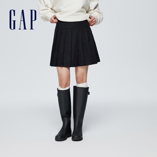 Gap 女裝 Logo百褶短裙-黑色(888425)