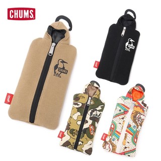 =CodE= CHUMS BOOBY LOGO PARKA LONG CASE 毛巾布收納包(黑卡其)CH60-3599