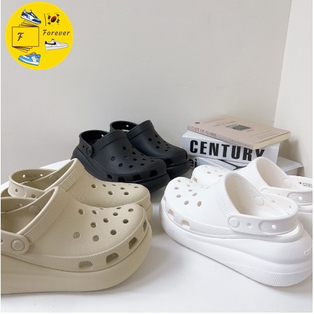 Section 🇰🇷韓國連線購 crocs classic crush clog 洞洞鞋 泡芙 穆勒鞋 增高 厚底 防水
