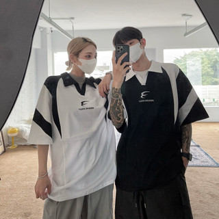 【20ss select】韓國 反3刺繡拼接POLO領短T 男生POLO短T 短袖 POLO短袖 女生POLO短袖 情侶