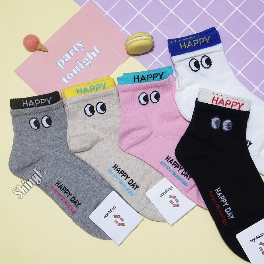 韓國襪子 眼睛 英文字母 撞色 造型 長襪 女襪 韓襪 韓國襪 襪子 現貨