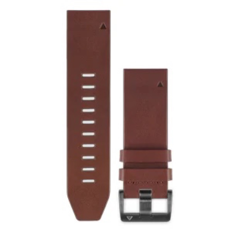 《近全新》GARMIN QUICKFIT™ 22mm 咖啡棕皮革錶帶 棕色皮革錶帶