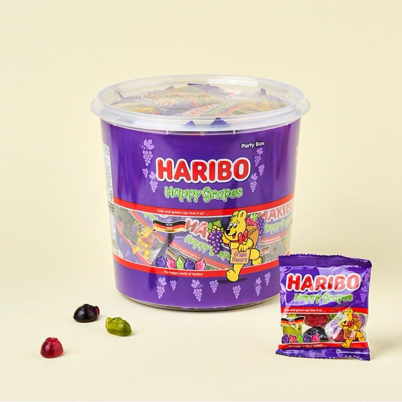 ［仔仔］現貨 Haribo 小熊軟糖 葡萄軟糖 500g/1kg 金熊Q軟糖 糖果分享包 分享桶 零食 糖果 軟糖