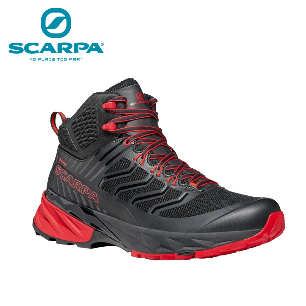 d1choice精選商品館 義大利【SCARPA】RUSH MID GTX Ｍ 男款輕量化中筒 GTX 登山鞋 黑/紅