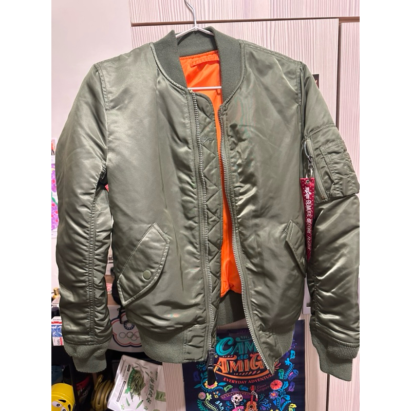 Alpha industries  jacket MA-1美版經典飛行外套 女版 雙面 二手