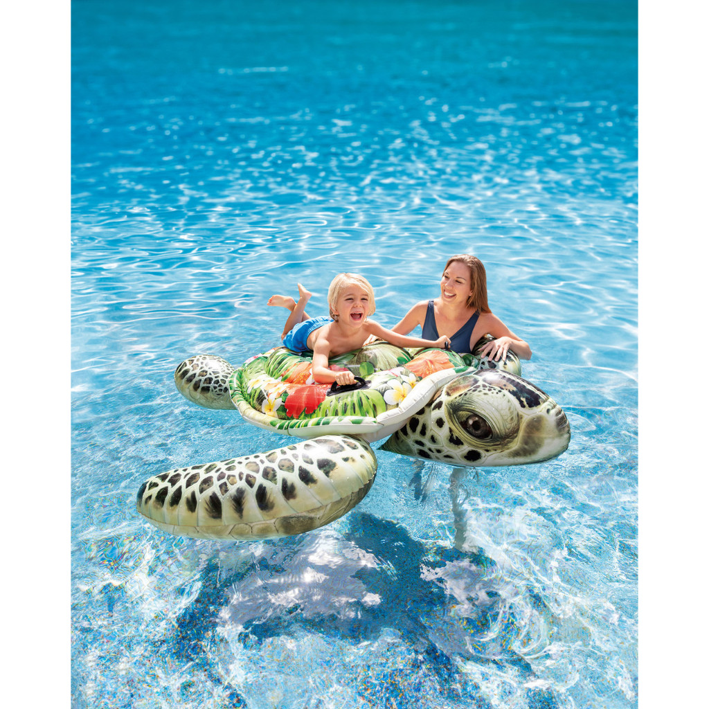 BLANC_COSTCO 好市多 美國 INTEX 海龜造型 水上漂浮氣墊 191x170公分 水上坐騎 戲水浮排
