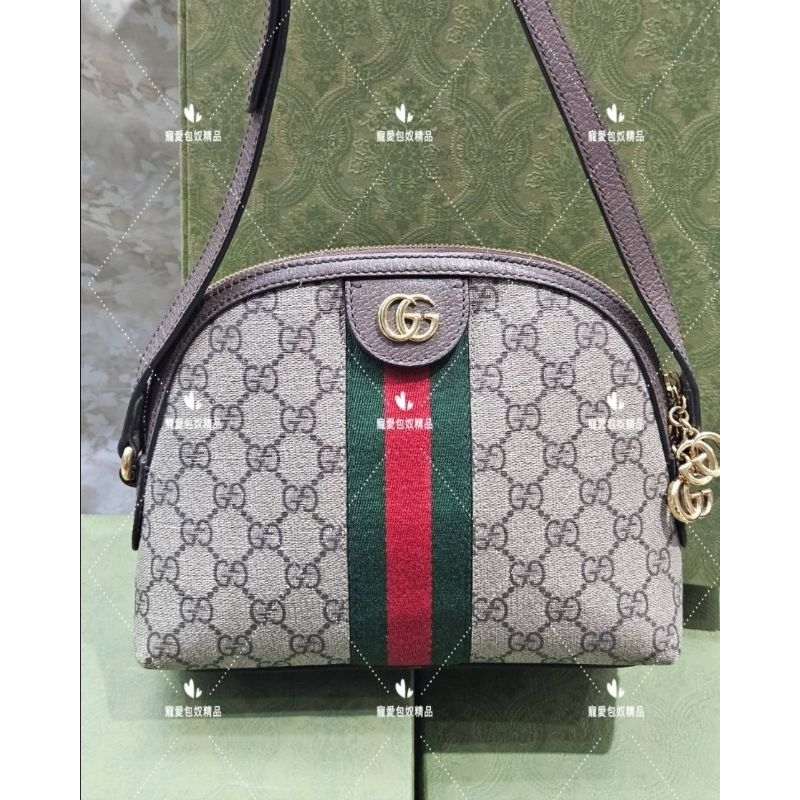 GUCCI 499621 Ophidia GG shoulder bag 綠紅綠貝殼包