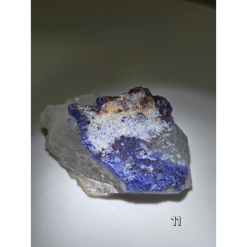 藍線石原礦 藍線石 藍髮 藍線石礦標 礦標 原礦 晶簇  5cm