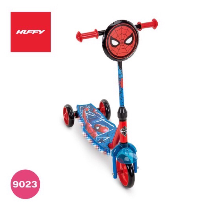 HUFFY漫威蜘蛛人兒童炫光滑板車