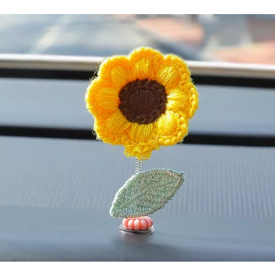 台灣現貨 金屬雛菊 向日葵 中控台車貼 車內裝飾品 擺件
