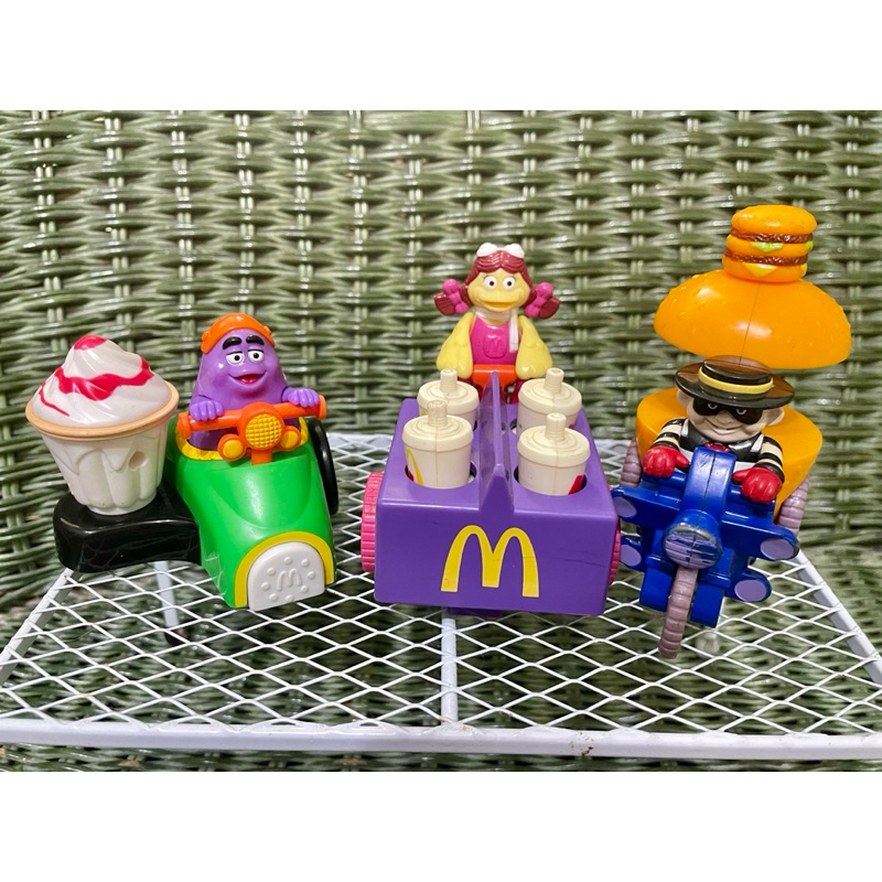麥當勞 2001 玩具快餐車 系列 大鳥姊姊 奶昔哥哥 神偷大盜 漢堡 奶昔 二手 絕版品（合售）