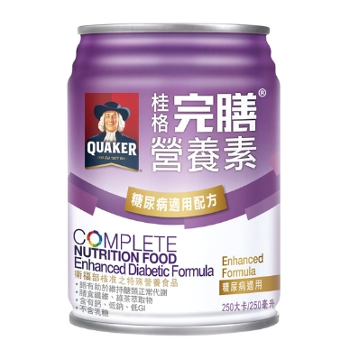 桂格QUAKER 完膳營養素 糖尿病是用配方 無糖不甜 100鉻 250ml