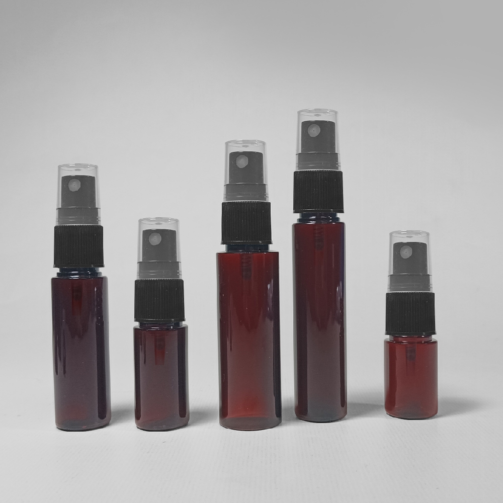 阿瓶 直角 PETG 噴瓶 (茶色) 噴頭 (黑色) 5mI~200mI 分裝瓶 酒精噴瓶 香水噴瓶  (台灣製造）