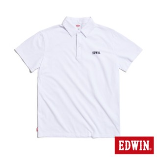 EDWIN 男款 經典小刺繡短袖POLO衫(白色)
