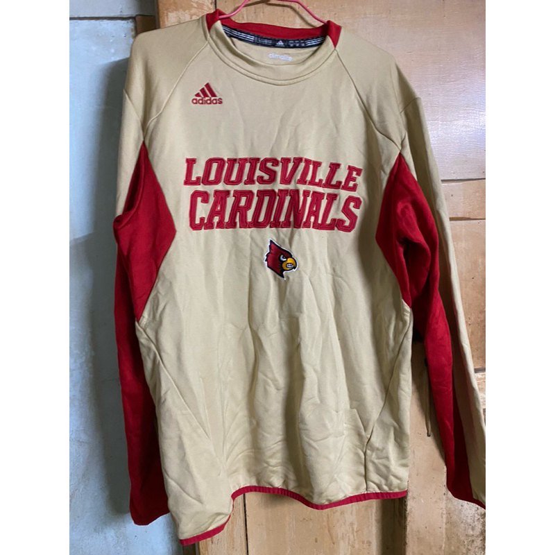 Adidas 愛迪達 正版 louisville cardinals 路易斯維爾大學籃球隊長袖大圖熱身T恤上衣