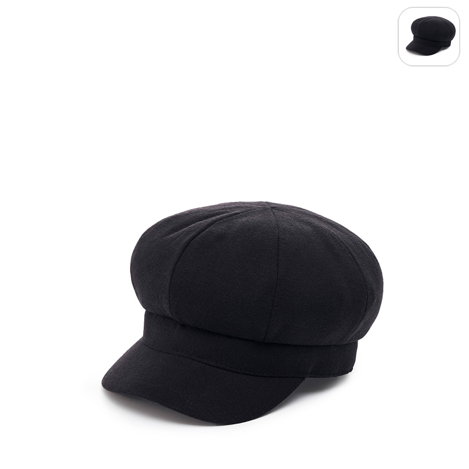 【FILA】貝蕾帽-黑色 HTX-5202-BK