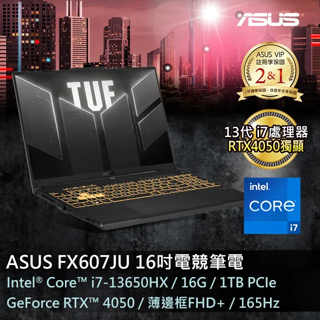 ASUS FX607JU-0033B13650HX 御鐵灰 (i7-13650HX/16GB/RTX4050/1TB P