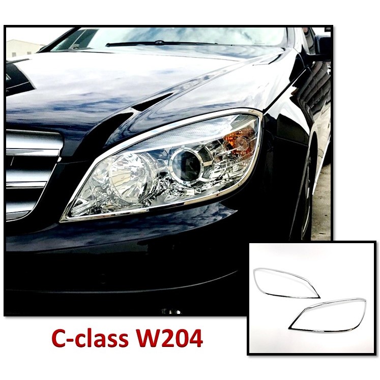 圓夢工廠 Benz 賓士 C W204 C300 C320 C350 C63 2007~2011 鍍鉻 車燈框 前燈框