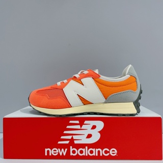 New Balance 327 中童 橘色 IU同款 寬楦 復古 奶油底 麂皮 拼接 運動 休閒鞋 PH327RF