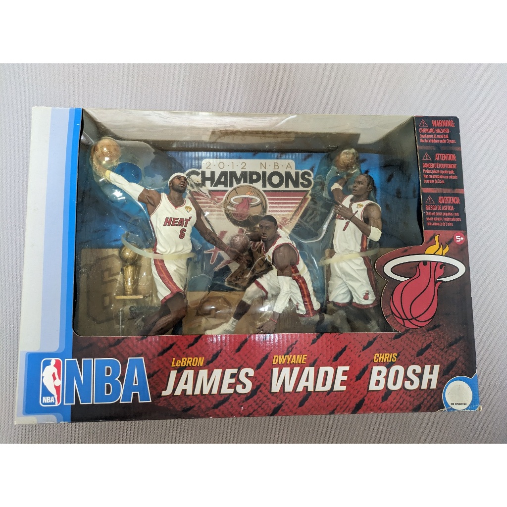 McFarlane 麥法蘭 2012 NBA 熱火總冠軍組合 (LBJ+WADE+BOSH)