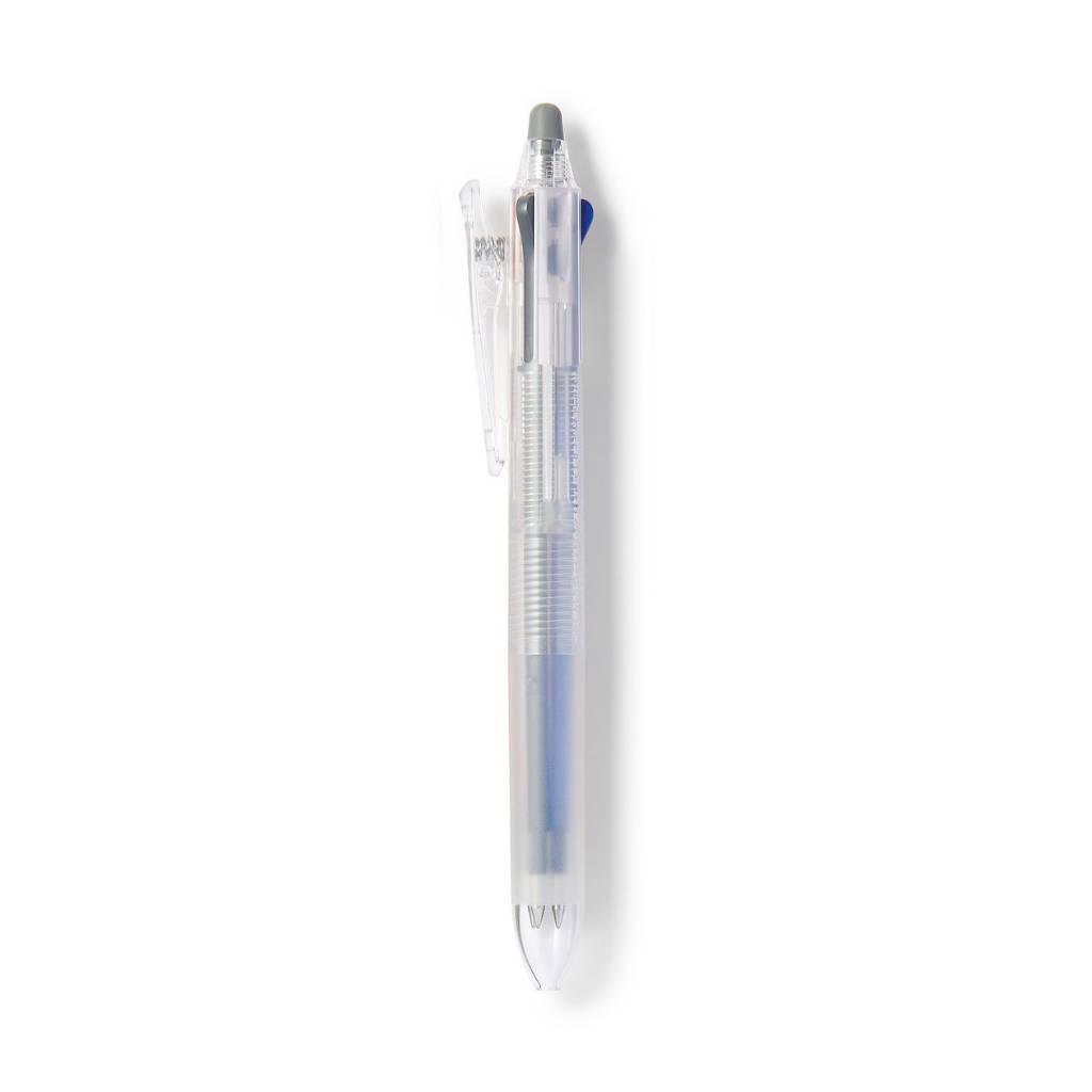 【代購】 MUJI 無印良品 日本製 可擦拭按壓3色原子筆 水性 0.5 半透明 黑紅藍 擦擦筆 消去筆 可夾原子筆