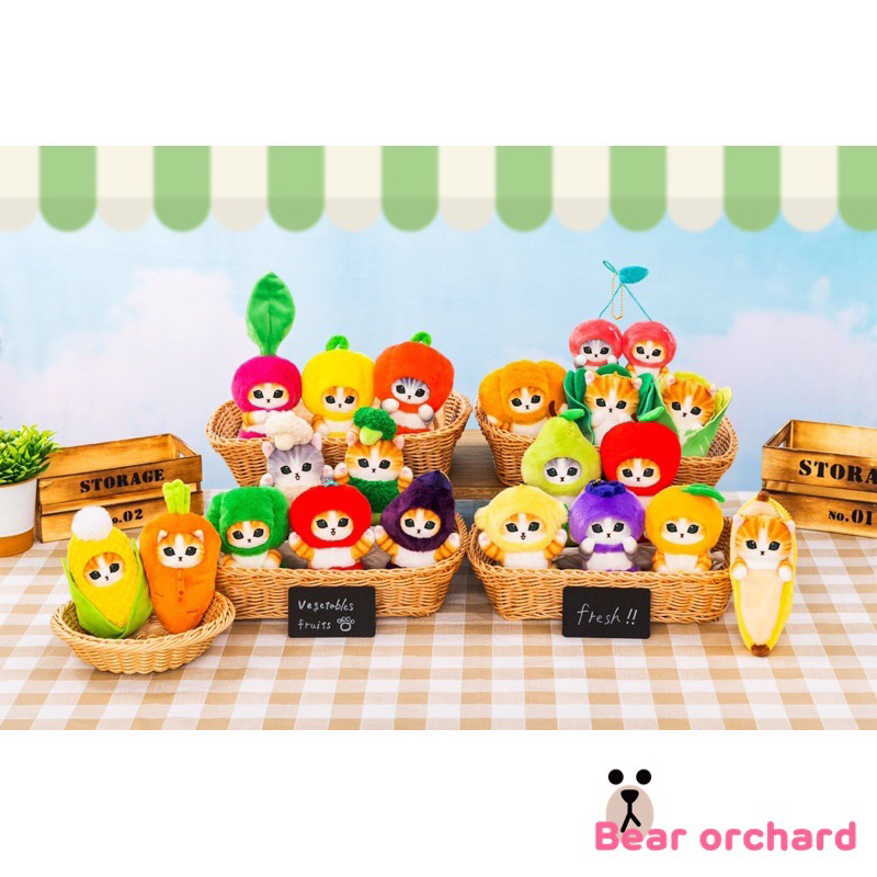 🐻預購🐻日本 mofusand 貓福珊迪 東京車站限定 水果系列 橘子蘋果 玉米香蕉南瓜 娃娃 吊飾 包包配件