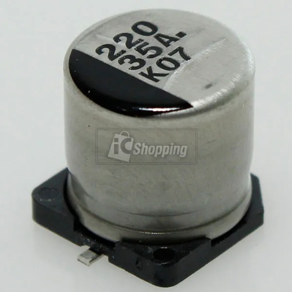 iCShop 10個- 35V 10uF/220uF 日本製 SMD 電解電容 鋁質電解電容 主機板電容 國際牌 加美工