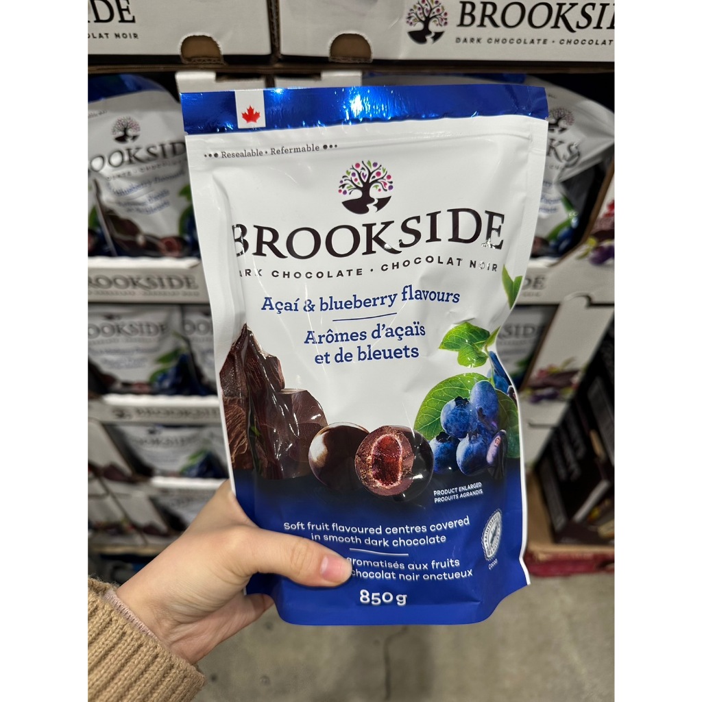 加拿大代購 BROOKSIDE 夾心黑巧克力 - 藍莓 850g  買2包送小包巧克力