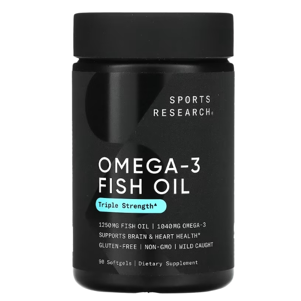 Sports Research Omega-3 rTG 頂級85% 魚油 三倍功效 90顆