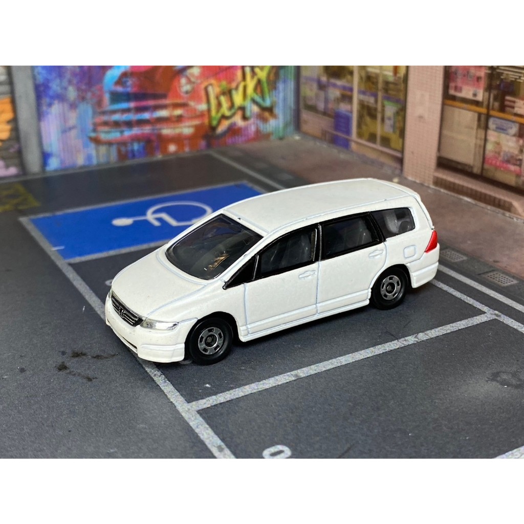 TOMICA-A16-無盒戰損-HONDA Odyssey-白休旅