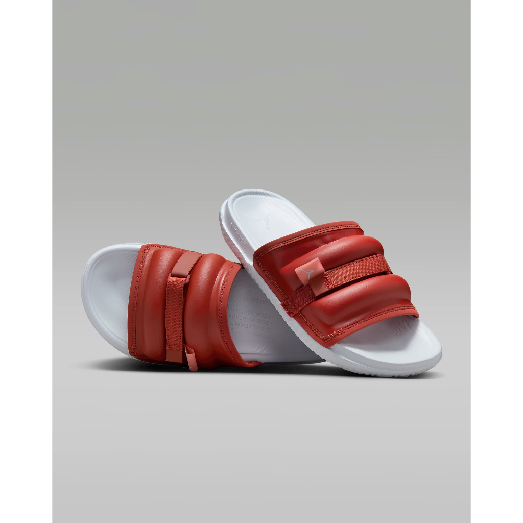 [7折出清] Jordan Super Play 白紅/紅黑 男款拖鞋 DM1683-600