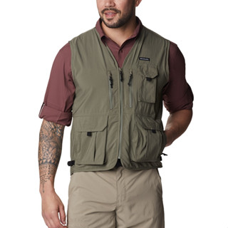 【Columbia】UAE51850 男款 防曬UPF50快排背心 軍綠
