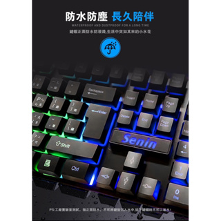 【神音SenIn】 SEK100 台灣注音 電競鍵盤 類機械手感 無聲鍵盤 靜音鍵盤 有線鍵盤 電腦鍵盤