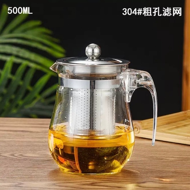 玻璃泡茶壺 不鏽鋼茶隔濾網 泡茶杯 玻璃杯 茶皿水杯 水壺