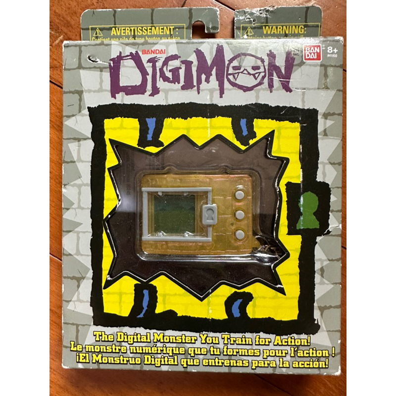 萬代Bandai 美版復刻 digimon數碼寶貝 怪獸對打機 透明黃