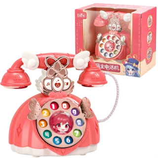 [TC玩具] 趣味萌主音樂電話機 公主 復古電話 聲光效果
