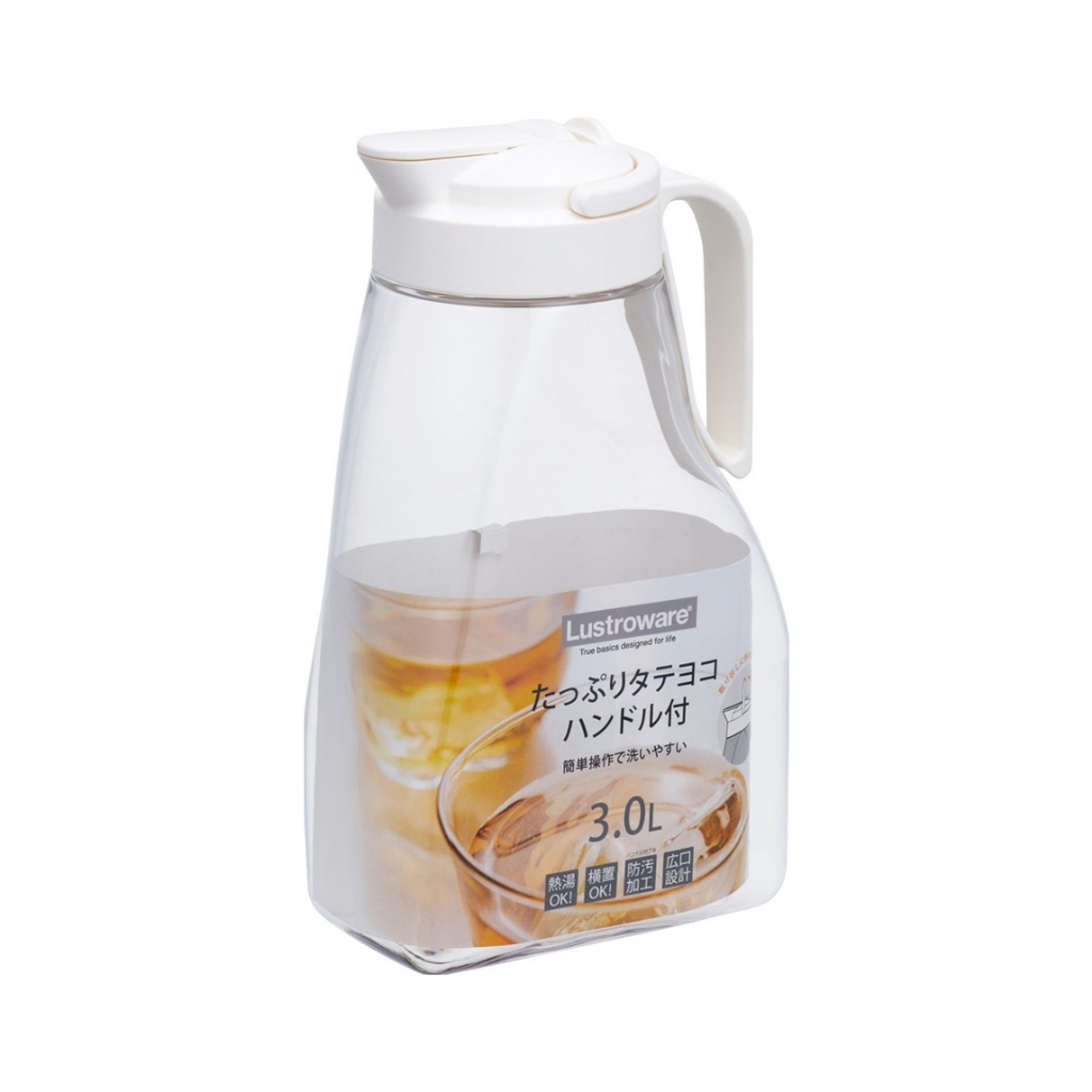 日本製 岩崎 Lustroware 岩崎 密封耐熱冷水壺 1.6L/3.0L 可橫放冷水瓶