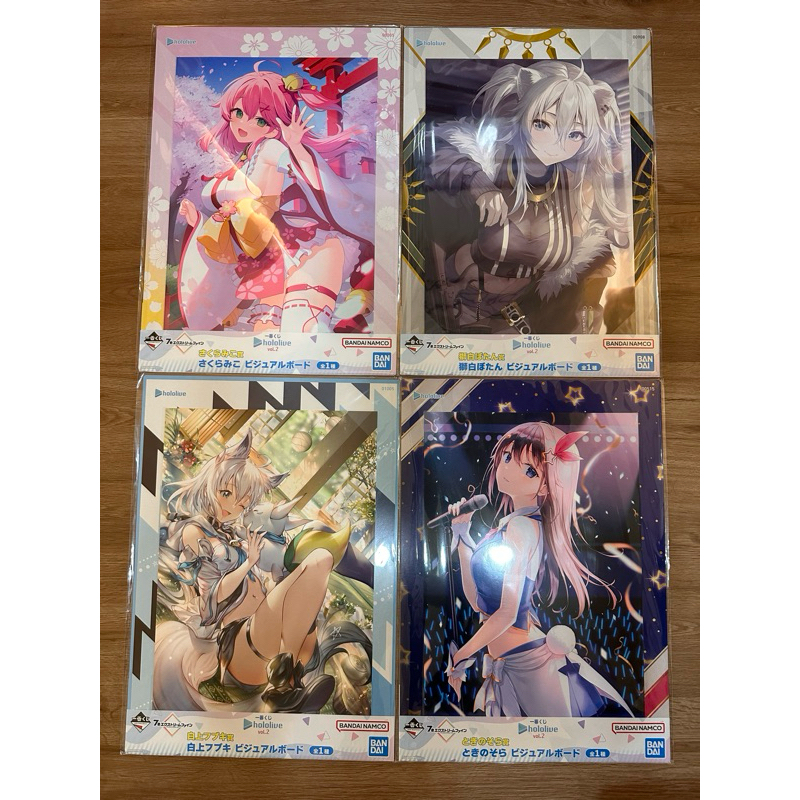￥My公仔￥ 日版 HOLOLIVE 一番賞 大美術畫板 獅白牡丹 櫻巫女 白上吹雪 沙花叉克蘿耶 虎鯨 菈米 大畫板