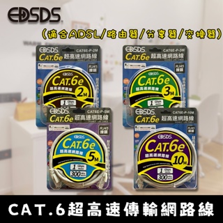 【愛迪生EDSDS】Cat.6e超高速傳輸網路線 圓線 RJ45接頭