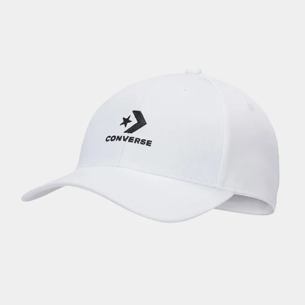 CONVERSE LOCK UP BASEBALL CAP 棒球帽 休閒帽 男帽 女帽 白色_10022130-A02