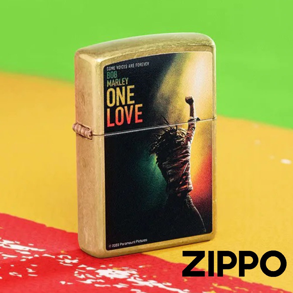 ZIPPO Bob Marley: One Love 防風打火機 CI420031 經典黃銅花紗 雷鬼音樂 終身保固