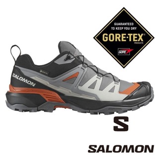 【SALOMON 法國】男低筒登山鞋GT X ULTRA 360 EDGE『靜灰/黑/棕』474535 戶外 露營 登山
