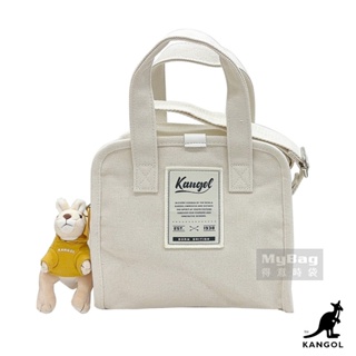 KANGOL 英國袋鼠 側背包 袋鼠吊飾 吐司包 帆布包 小方包 隨身小包 手提包 64251701 得意時袋