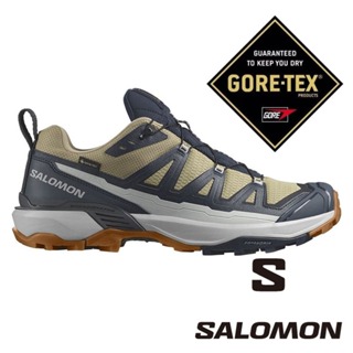 【SALOMON 法國】男低筒登山鞋GT X ULTRA 360 EDGE『岩綠/藍/灰』475264 戶外 露營 登山