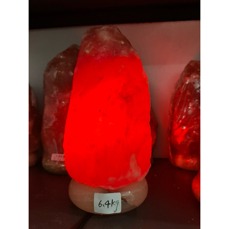 鹽燈 實拍 喜馬拉雅山頂級帝王紅鹽燈 6.4kg 山型 開運燈招財 提升能量 淨化