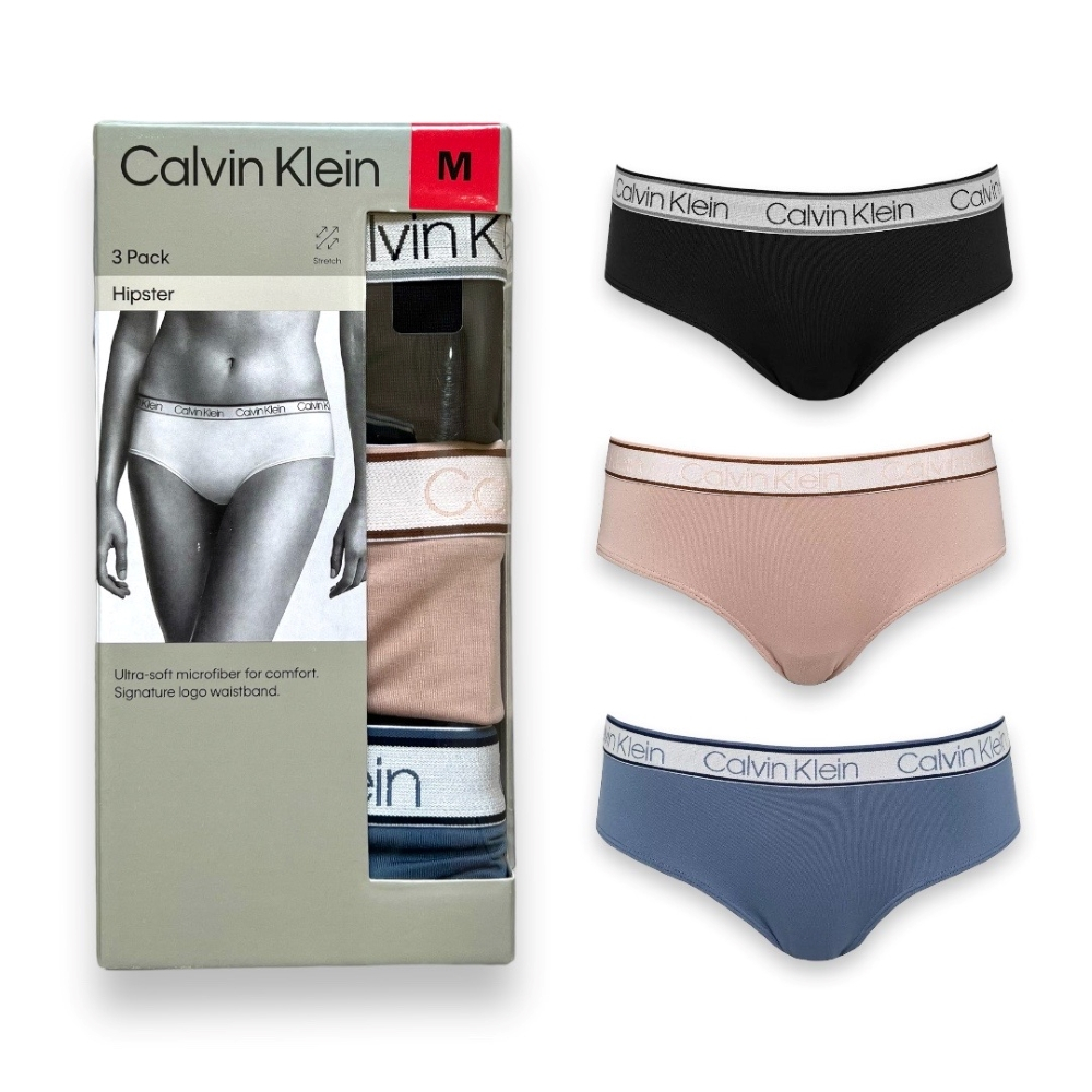 【現貨】Calvin Klein CK 3件組 盒裝 女款 彈性透氣 女生內褲 三角內褲 CK